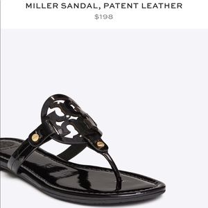 Tory Burch Black Patent Miller Sandal